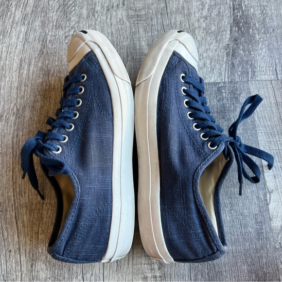 Converse Jack Purcell Pro Retro Sneaker Navy Canvas Shoes Classic Women’s Size 9 - Picture 4 of 8